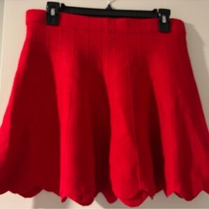Elegant Red Women's circle Skirt
